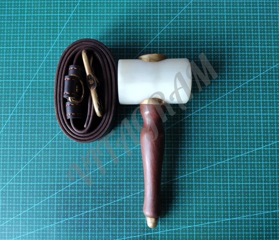 Ремень из кожи буйвола, ручная работа