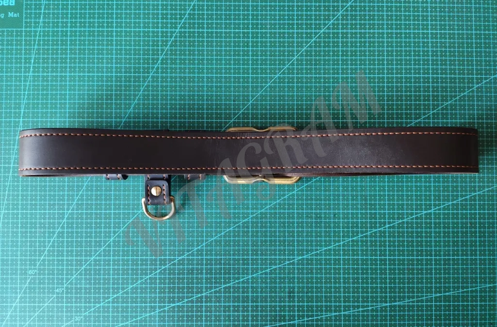 Ремень из кожи буйвола, ручная работа