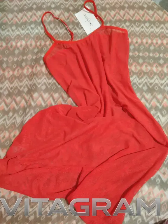 пеньюар прозрачный красный