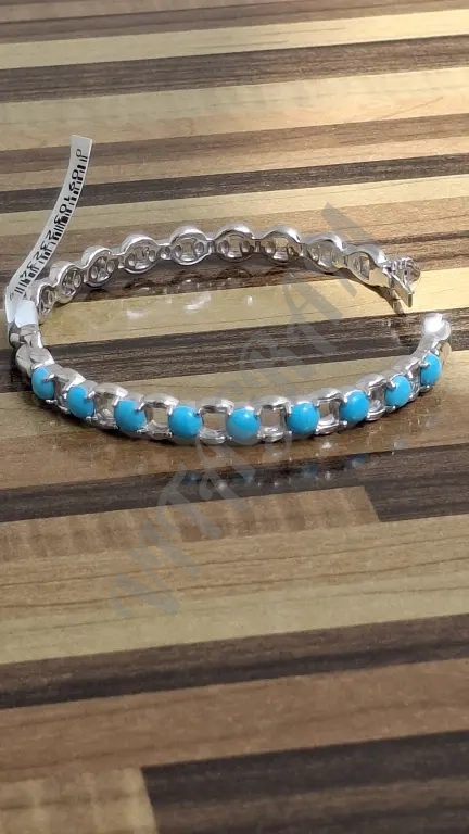 Браслет Женский новый Серебро 925 Бирюза 16-16.5см.р.