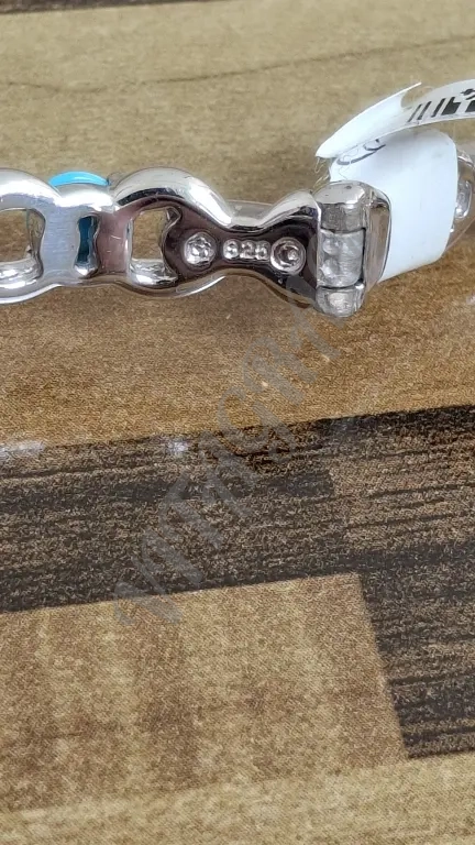 Браслет Женский новый Серебро 925 Бирюза 16-16.5см.р.