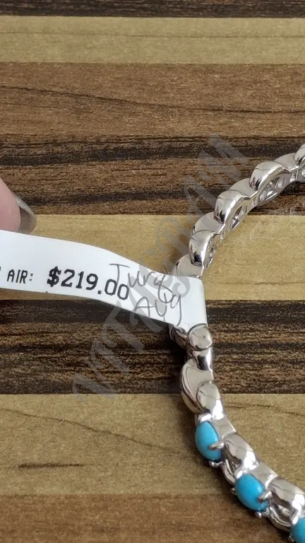 Браслет Женский новый Серебро 925 Бирюза 16-16.5см.р.