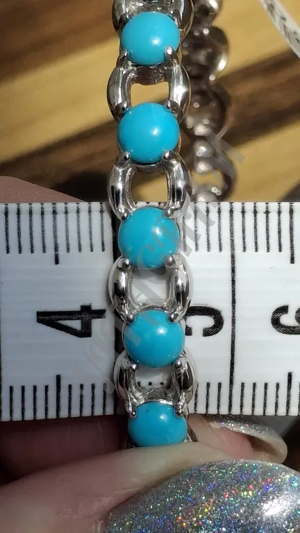 Браслет Женский новый Серебро 925 Бирюза 16-16.5см.р.