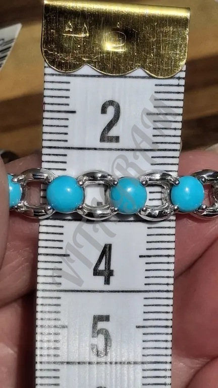 Браслет Женский новый Серебро 925 Бирюза 16-16.5см.р.