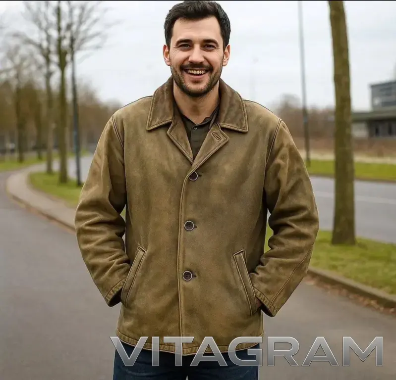 Куртка мужская кожаная Nino р 56-58