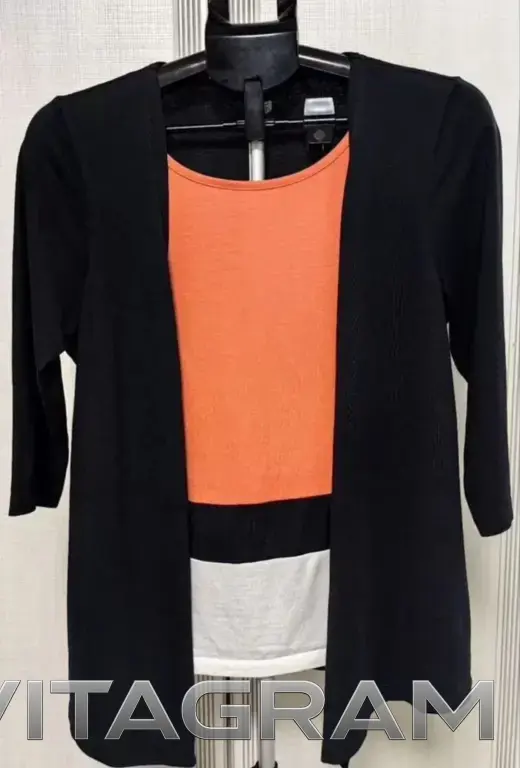 Кардиган женский с имитацией футболки 46