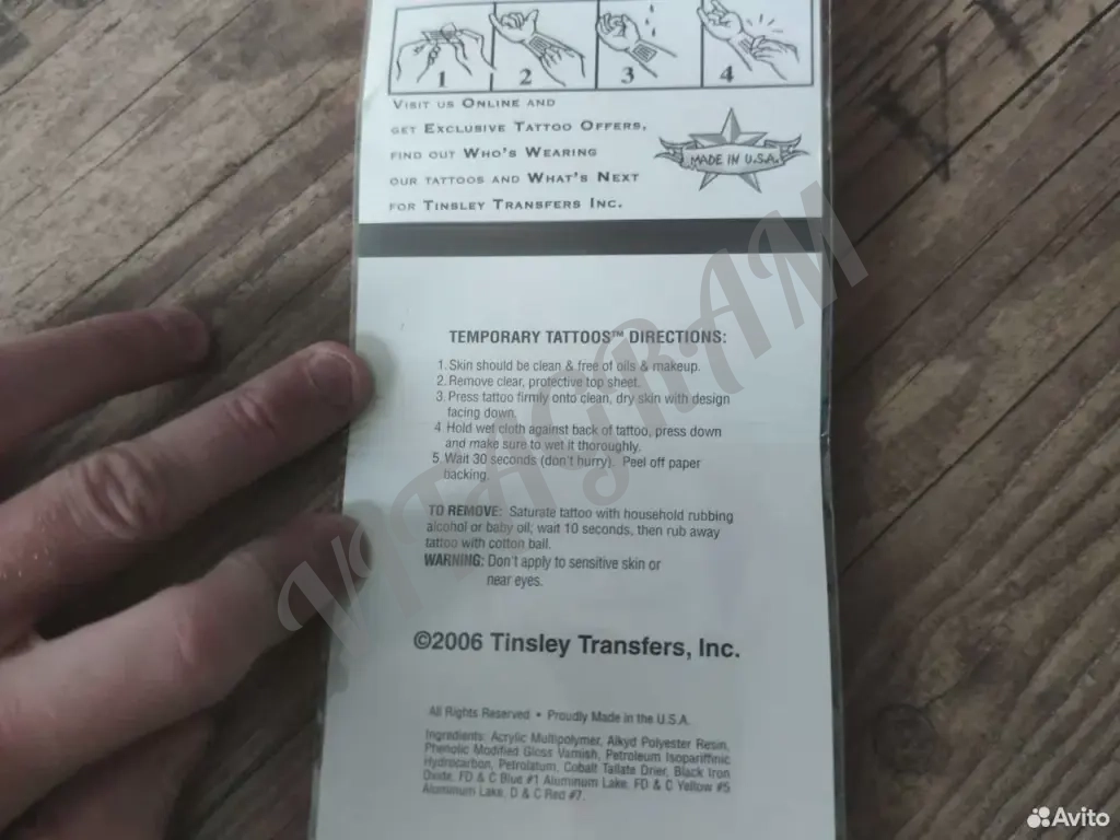 Временное тату Tinsley transfers