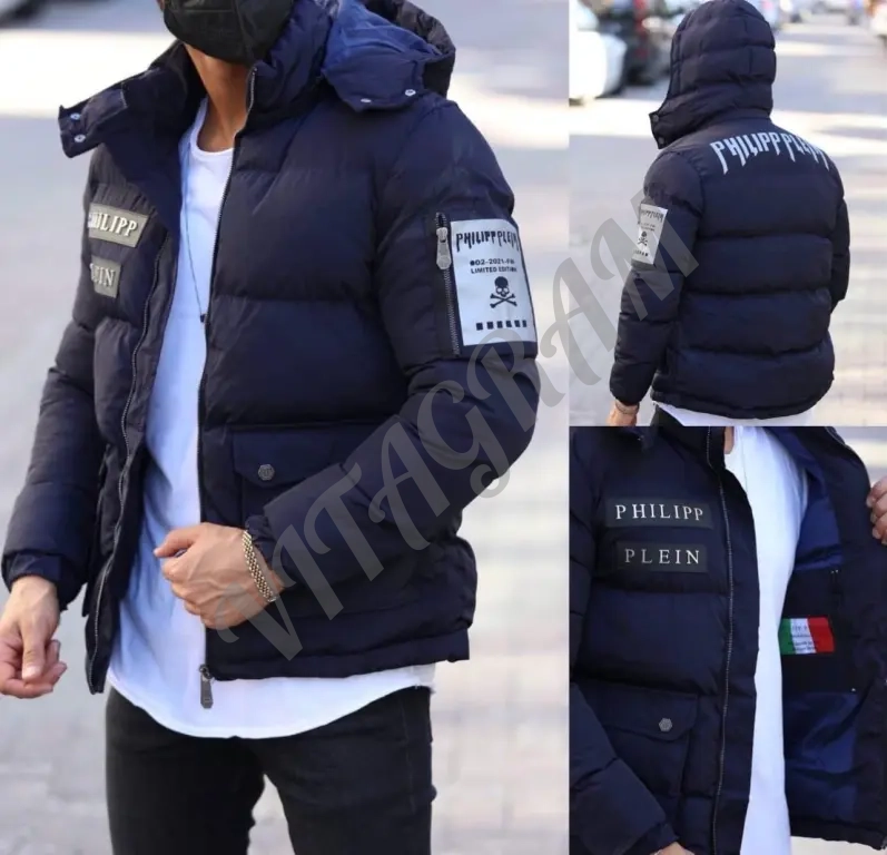 Philip Plein. Куртки с отстёгивающимся капюшоном зимние