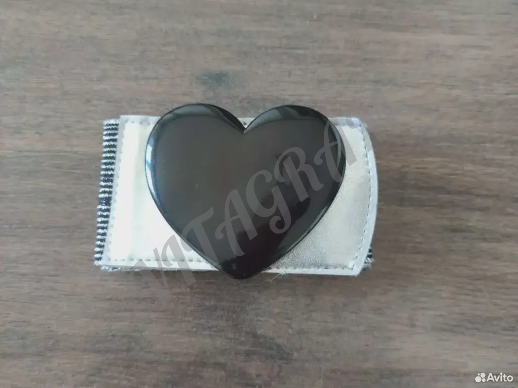 Ремень пояс чёрное сердце