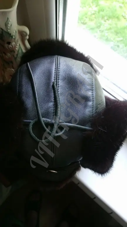 Шапка ушанка норковая