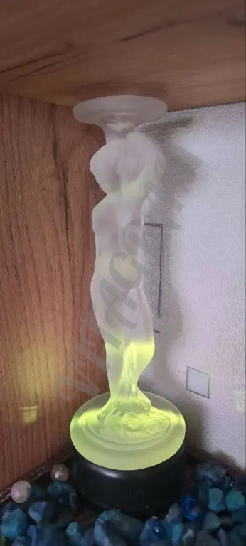 Подсвечник «Елена прекрасная » матовый хрусталь