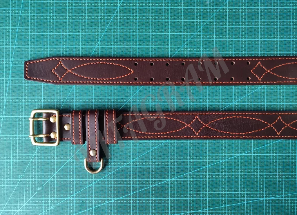 Ремень 44 мм с офицерской прошивкой