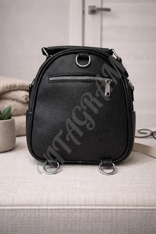 Женский рюкзак сумка "мини" черный