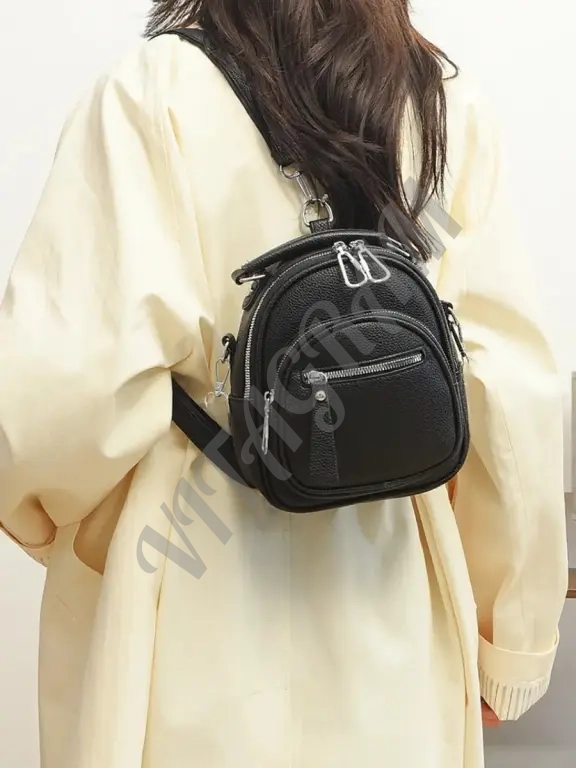 Женский рюкзак сумка "мини" черный
