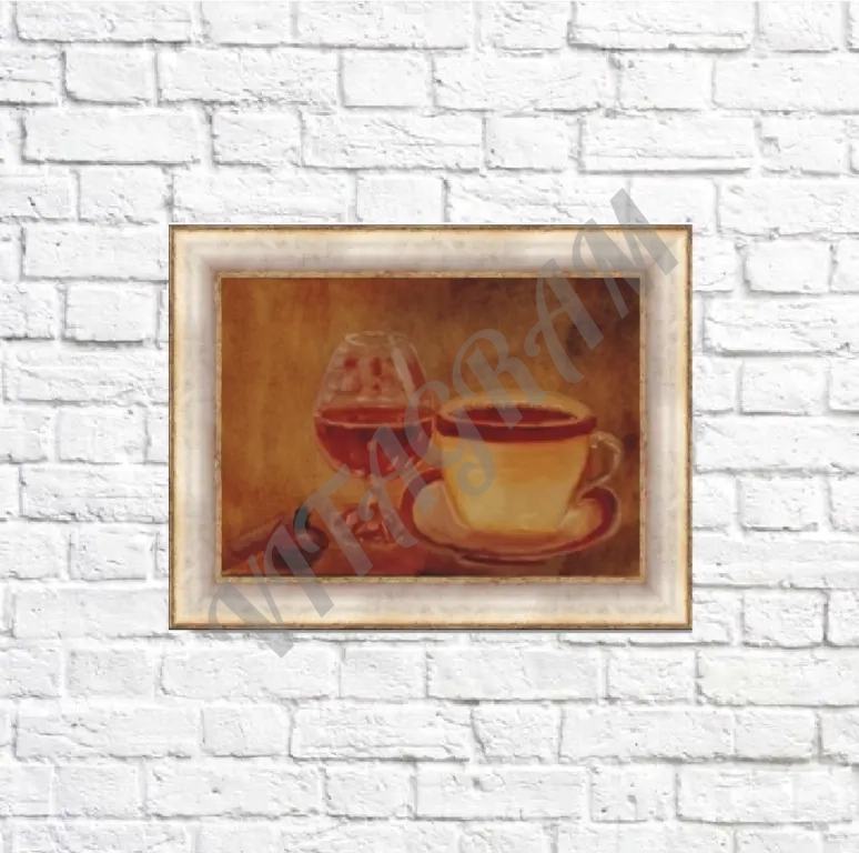Картина маслом натюрморт Кофе с коньяком