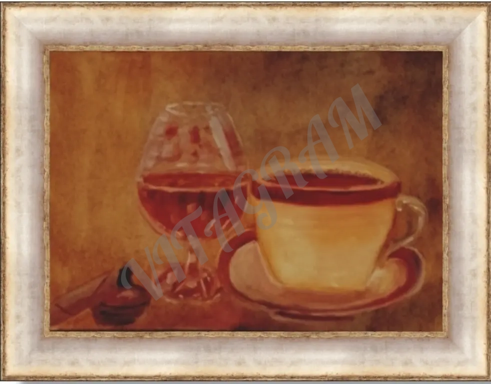 Картина маслом натюрморт Кофе с коньяком