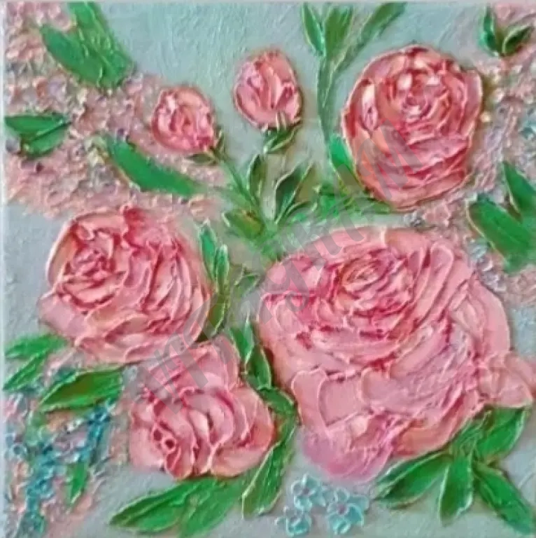 Картина маслом на холсте Розы