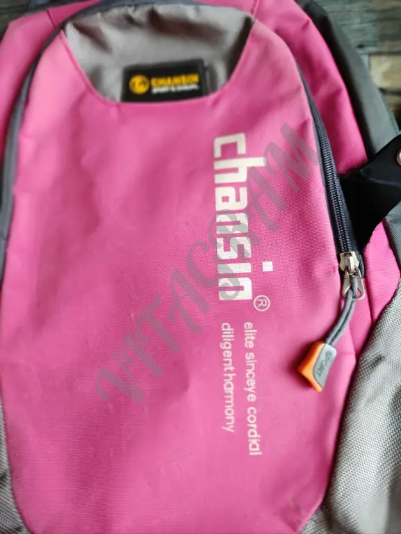 Рюкзак городской серый с розовым, качество