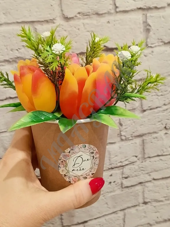 Мыльные букеты тюльпаны на 8 марта день рождения