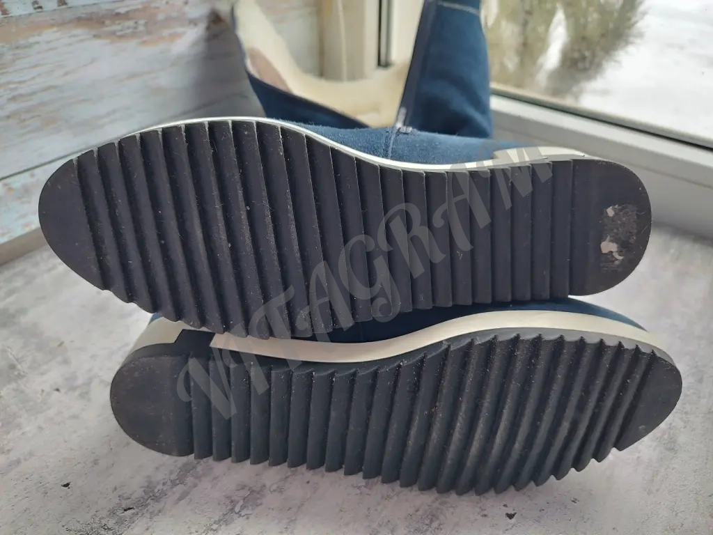 Женские сапоги натуральная замша