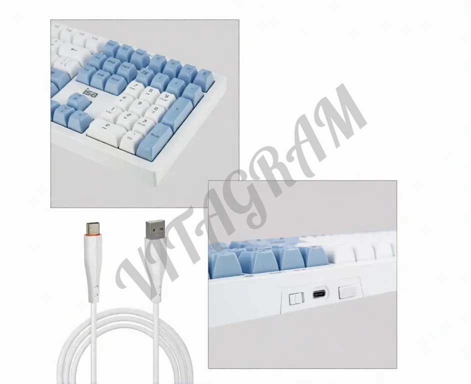 Беспроводная клавиатура ISA KB-10 Белая