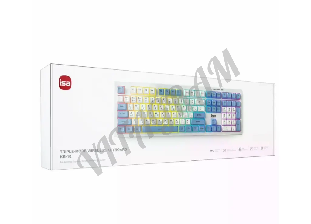 Беспроводная клавиатура ISA KB-10 Белая