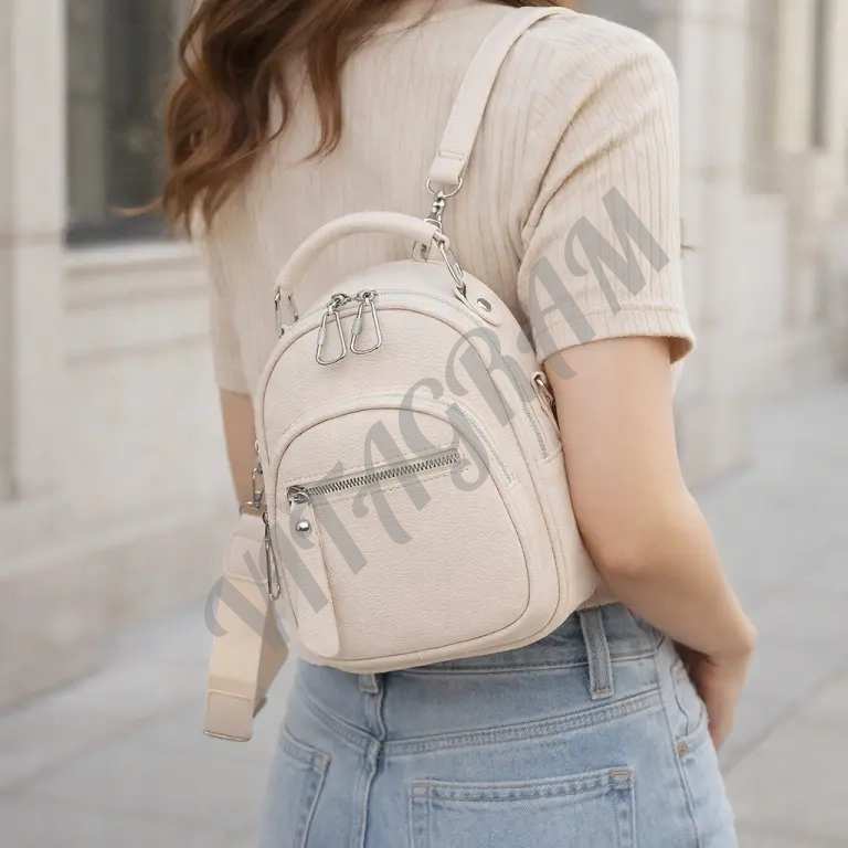 Женский рюкзак сумка "мини" белый