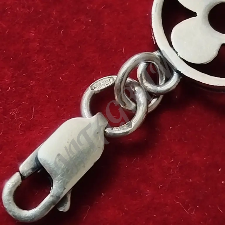 Браслет серебряный Louis Vuitton 925 cо вставками.