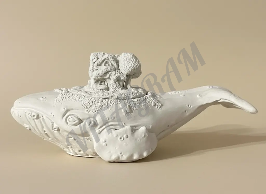 Шкатулка подсвечник кит заготовка из гипса