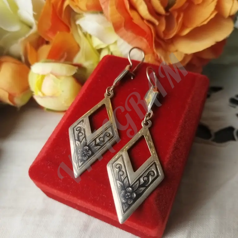 Серьги Северная чернь СССР