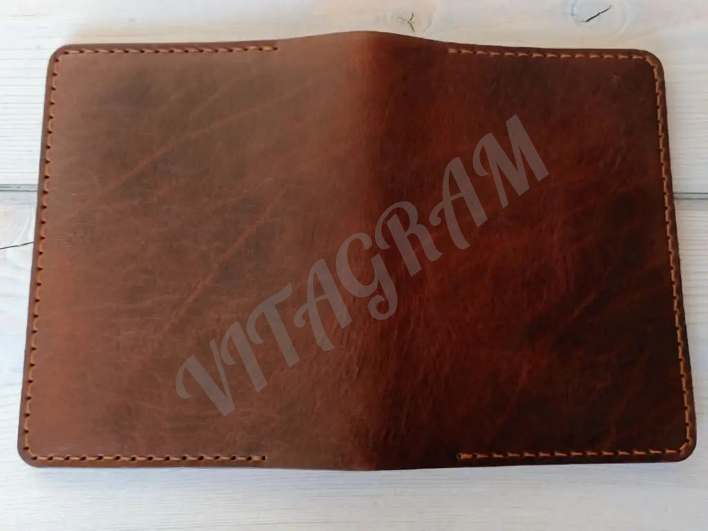 Обложка для документов из натуральной кожи ручной работы