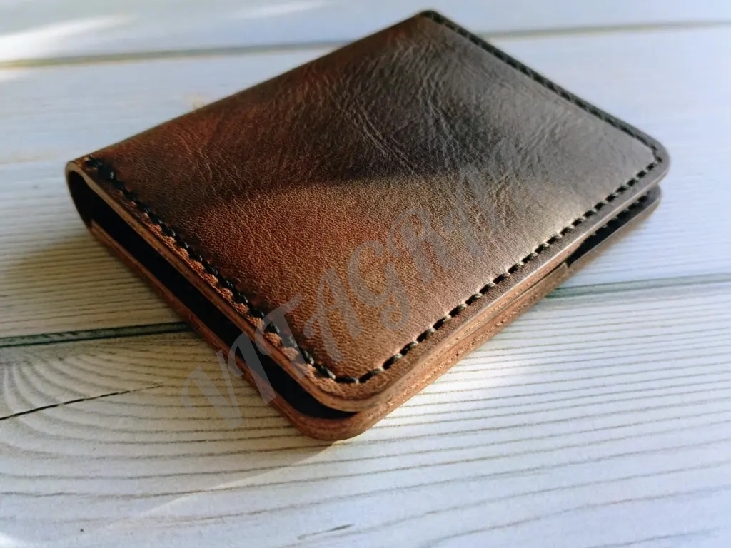 Мини кошелёк,картхолдер из натуральной кожи ручной работы