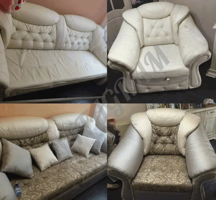 Перетяжка реставрация мягкой мебели