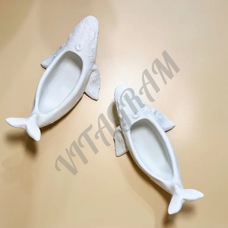 Кашпо кит заготовка из гипса