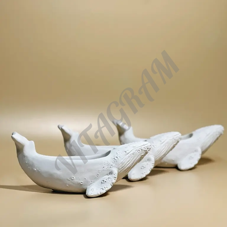 Кашпо кит заготовка из гипса