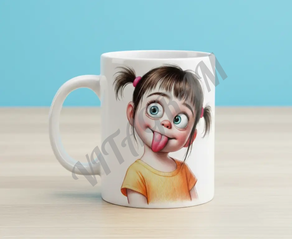 Кружка с рисунком девочки