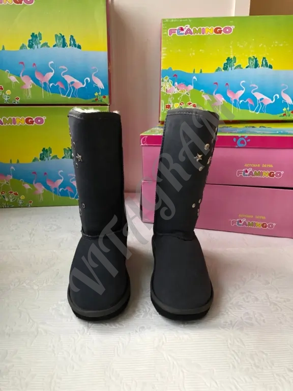 Угги для девочки 32 Новые Натуральный мех Замша