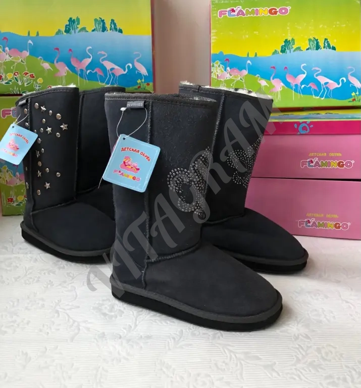 Угги для девочки 32 Новые Натуральный мех Замша