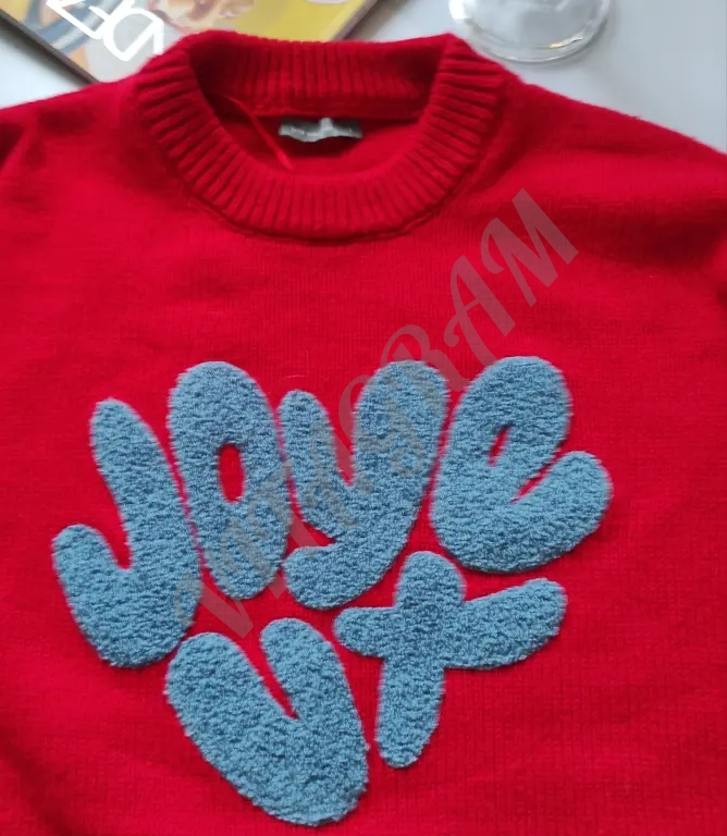 Красная толстовка худи с бантиками Zara, оверсайз