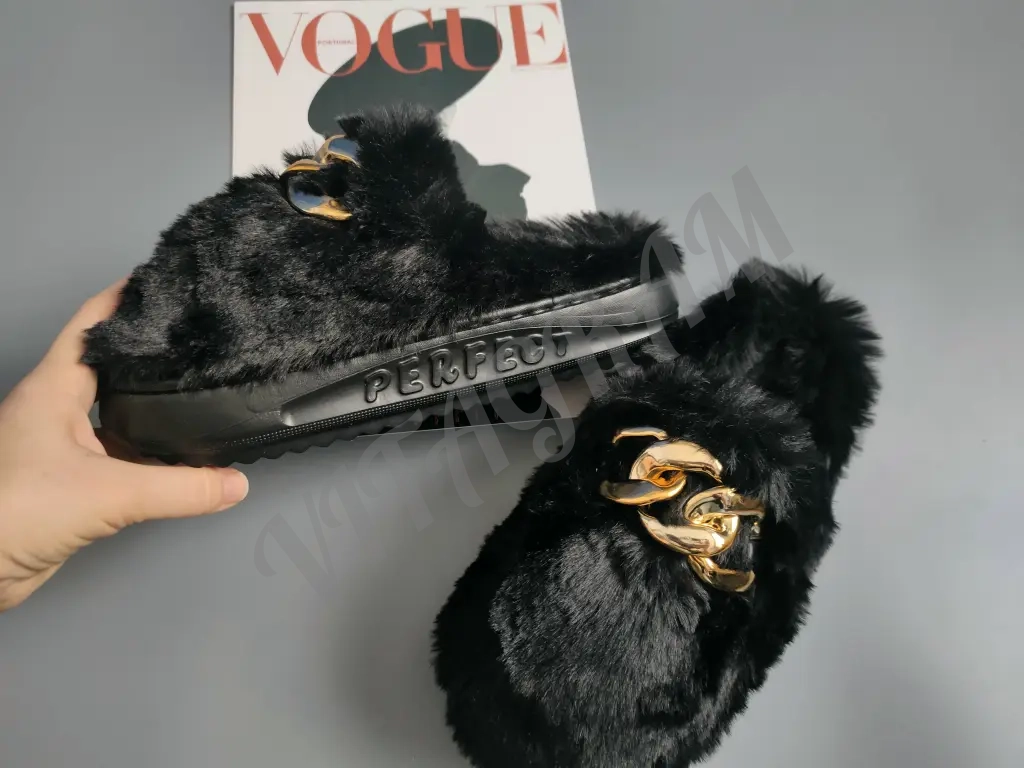 женские меховые тапочки 38 размер