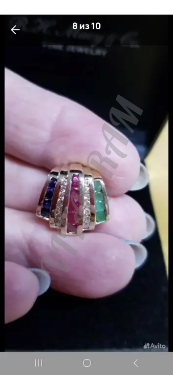 Серьги, подвеска Желт зол 14К(585) Натур Брл, Руб,Изум,Сапф.