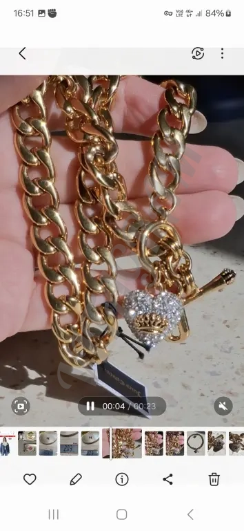 Чокер Juicy Couture 40-41см в позолоте. ноаый