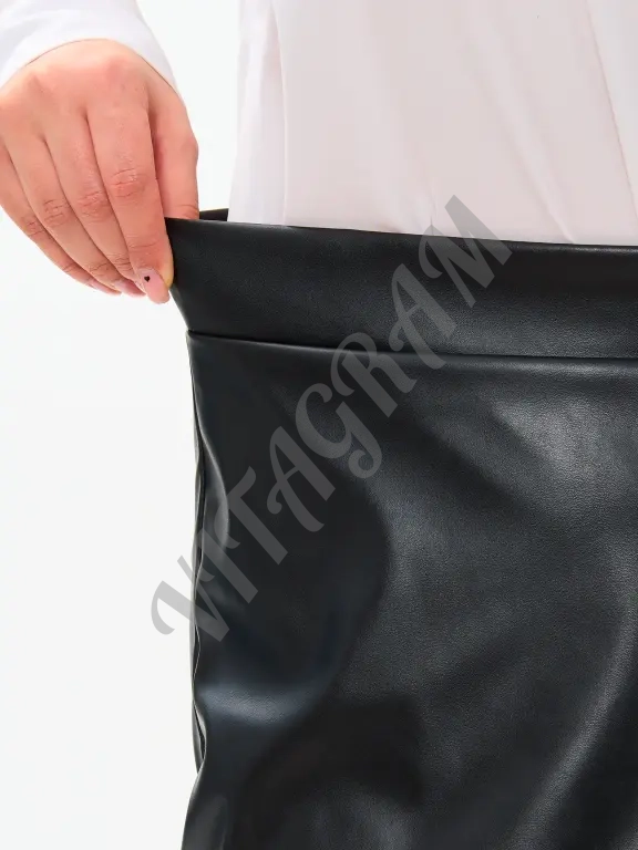 Юбка на запах, из экокожи