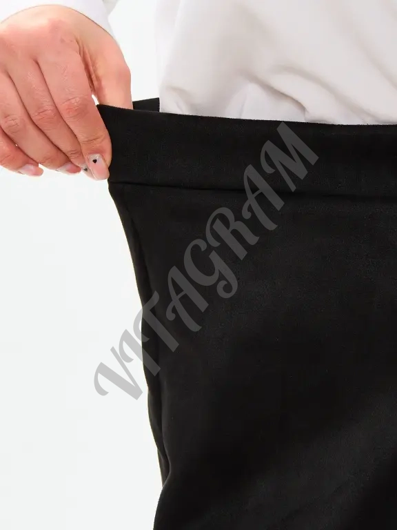 Юбка на запах, из замши