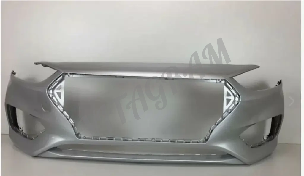 Бампер передний Solaris 2 2017-2020 серебро RHM