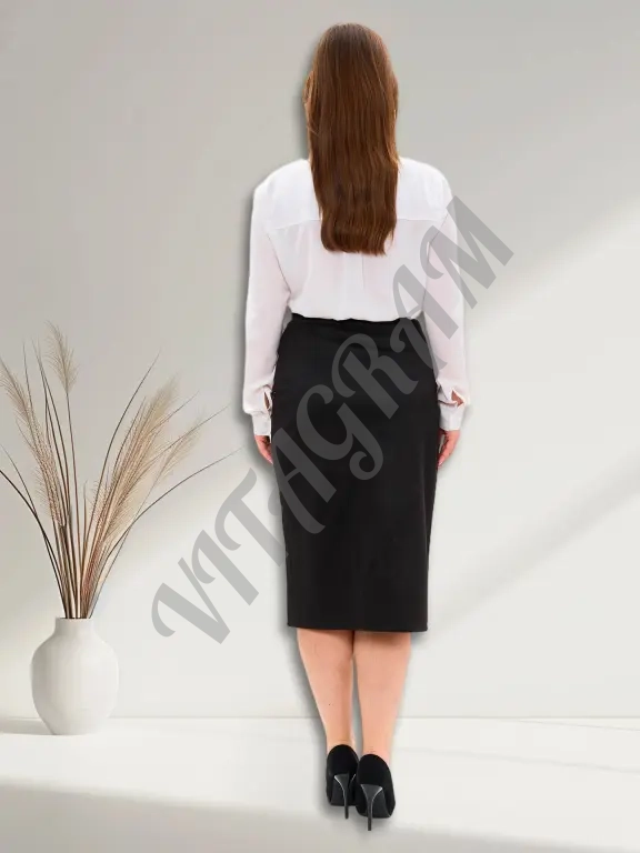 Юбка на запах, из замши