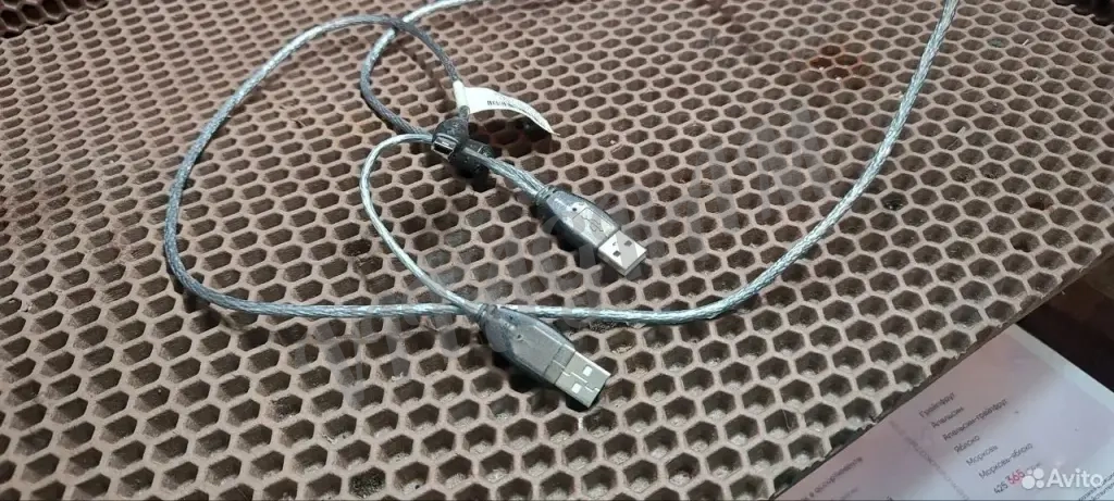 Кабeль USB Сплитеp miniusв нa 2x Malе USB