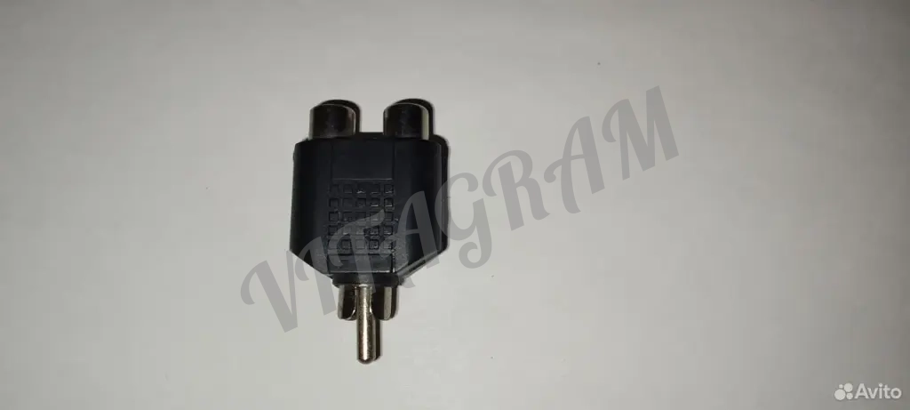 Переходник 2 RCA гнезда на RCA штекер