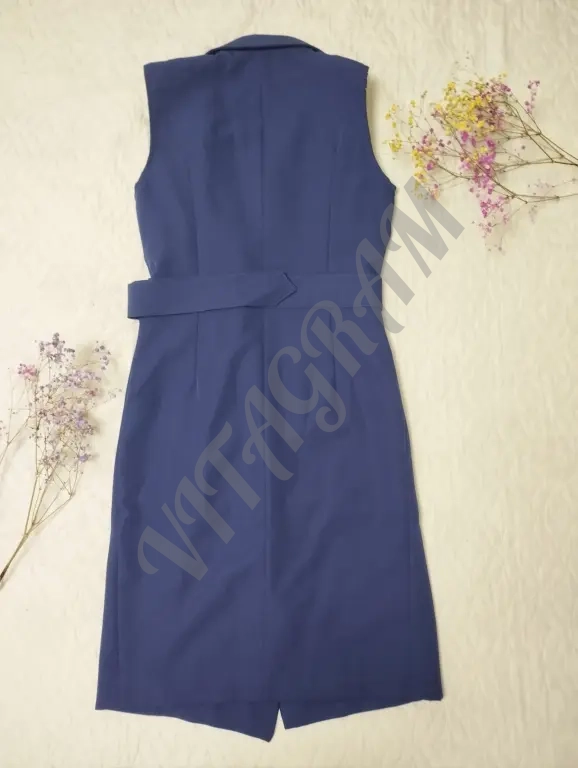 Платье жилет 42 44 в стиле милитари синее