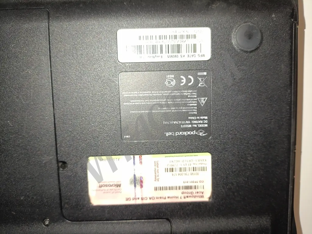 Рабочий ноутбук Packard bell MS2273